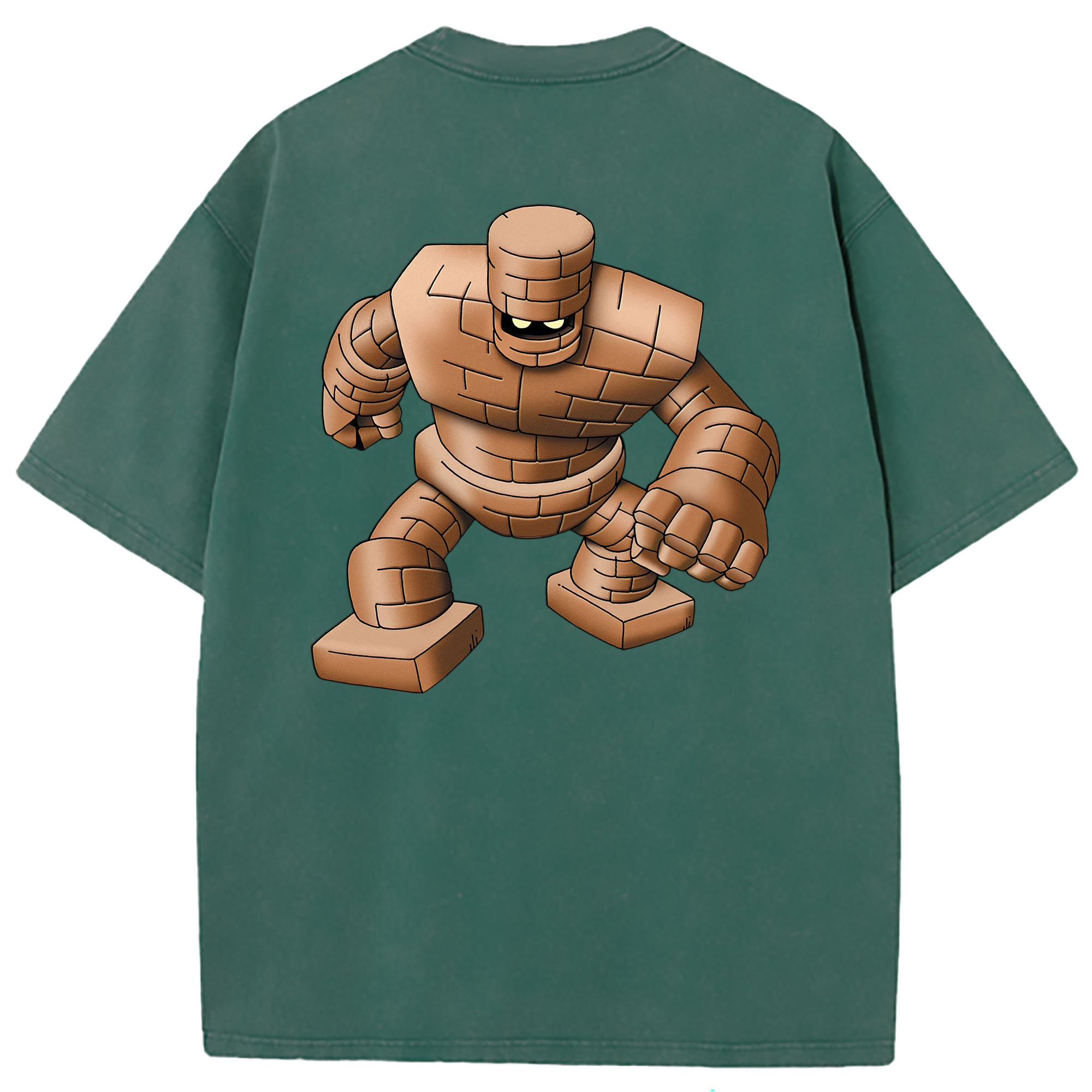（画像用） ドラゴンクエスト Doragon Kuesuto Dragon Quest 綿100% ヴィンテージ風 半袖Tシャツ（背面プリント）